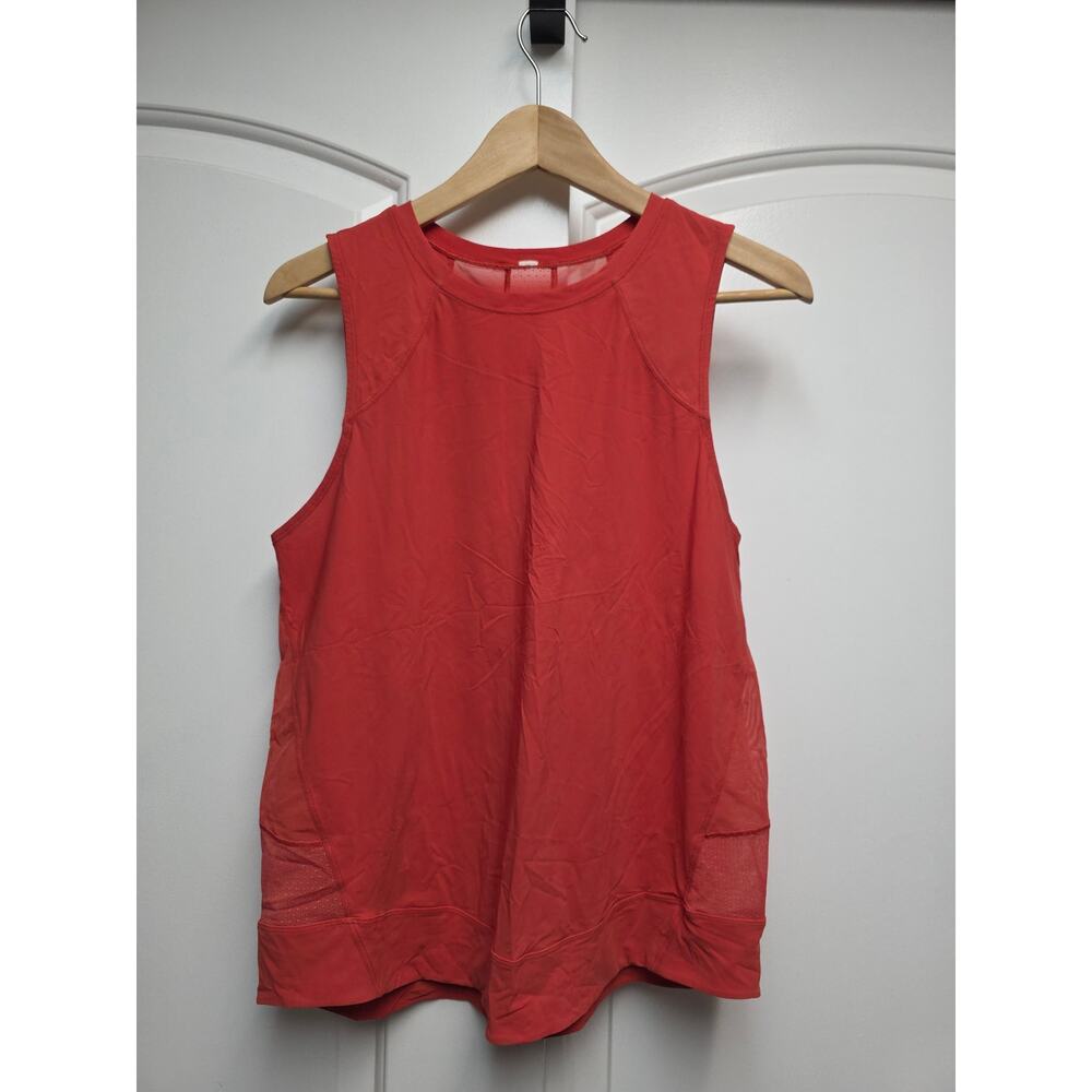Lululemon Sculpt Tank Hip Length Pale Raspberry Coral Approx ~Size 6/8~